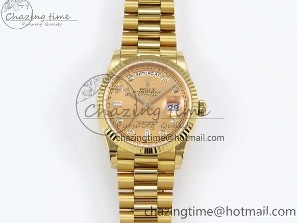 0103 StreetReady Day Date 36 YG TWSF Best Edition YG Diamonds Dial on YG Bracelet A 1616